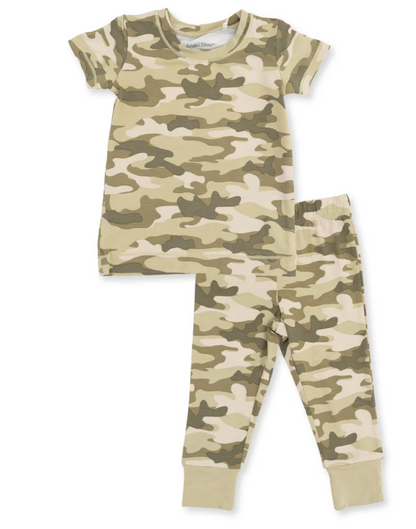 Angel Dear Camo - Short Sleeve Loungewear Set