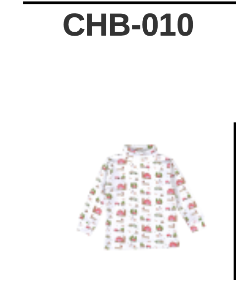 Baby Loren Christmas Barnyard Pima turtleneck