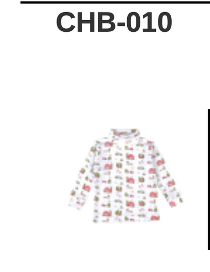 Baby Loren Christmas Barnyard Pima turtleneck