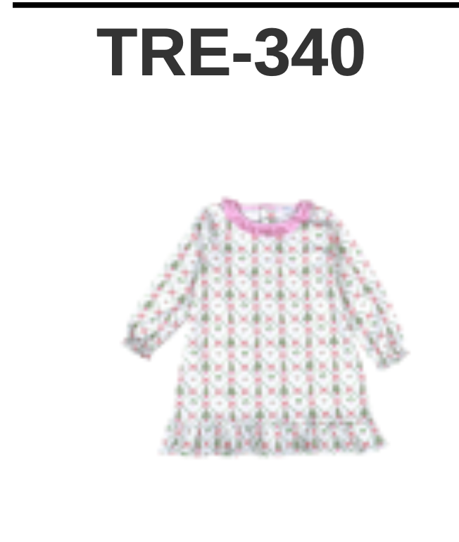 Baby Loren Christmas Trees Pima Dress