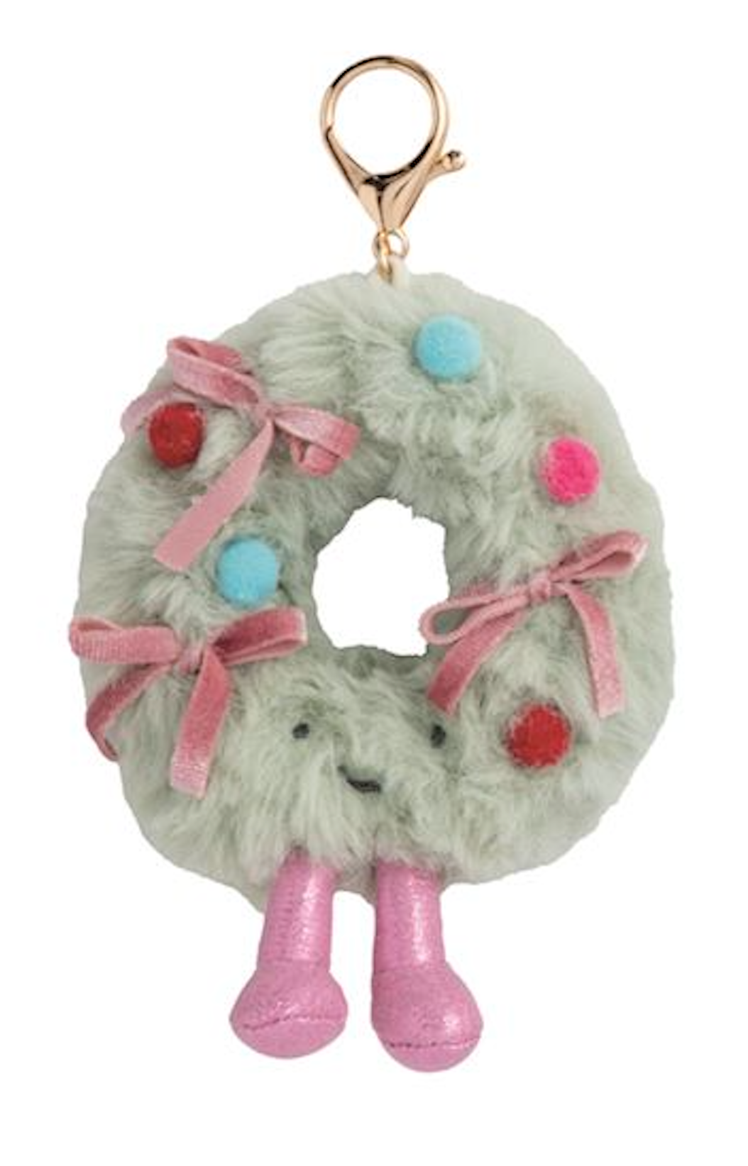 Mud Pie Holiday Plush Bag Charms- Wreath