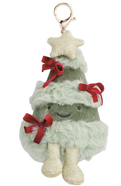 Mud Pie Holiday Plush Bag Charms- Wreath