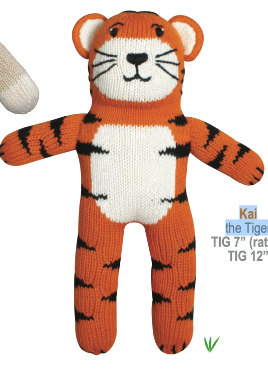 Zubels KAI THE TIGER KNIT DOLL 12"