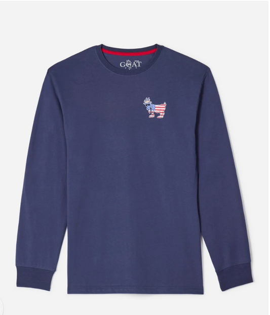 Goat Freedom Long Sleeve T-Shirt Royal Navy