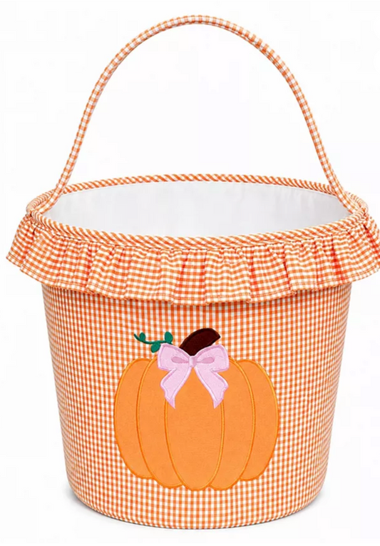 Ruffled Trick-Or-Treat Pumpkin Tote