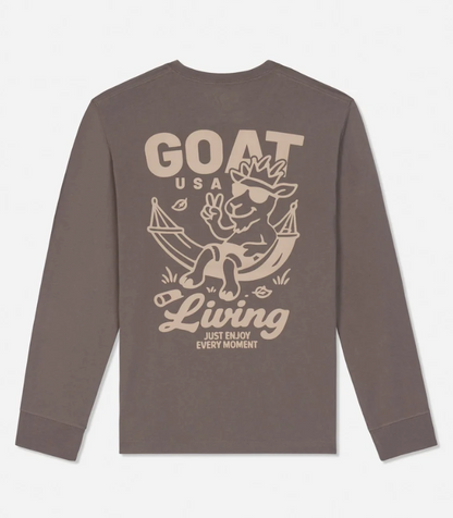 Goat Slow Living Long Sleeve T-shirt: Mocha