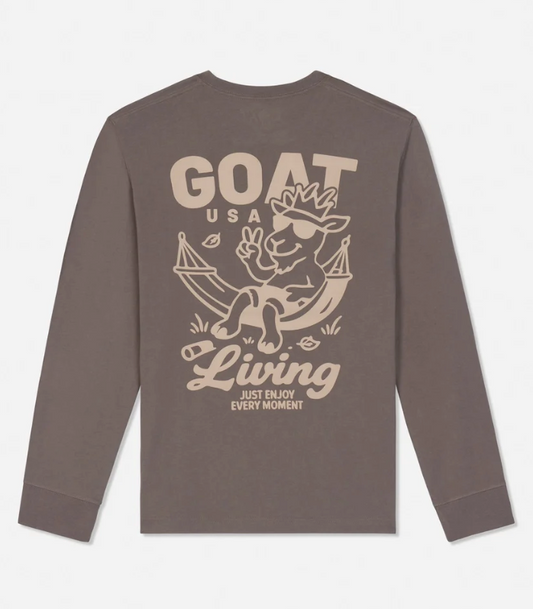 Goat Slow Living Long Sleeve T-shirt: Mocha