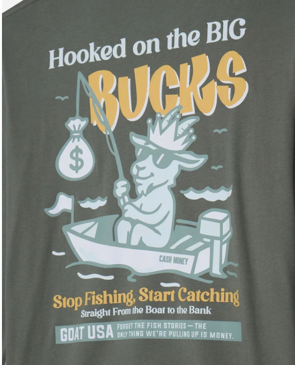 Goat Bucks Long Sleeve T-shirt: Smokey Olive