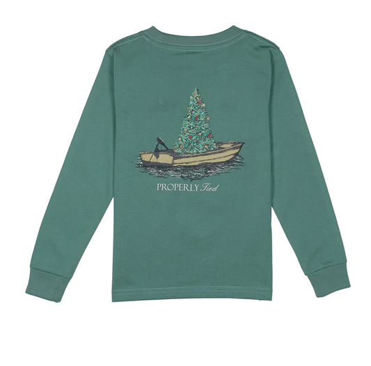 Boys Jolly Boat LS Marine Green