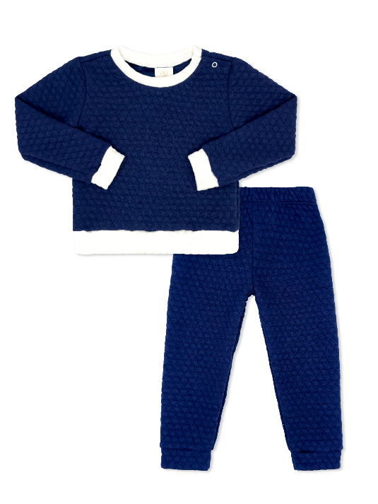 Lullaby Set- Quincy Quilted Play Set - Newton Navy Quilted - Persnickety Shop