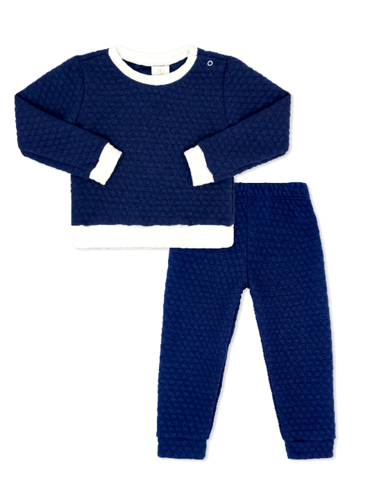 Lullaby Set- Quincy Quilted Play Set - Newton Navy Quilted - Persnickety Shop