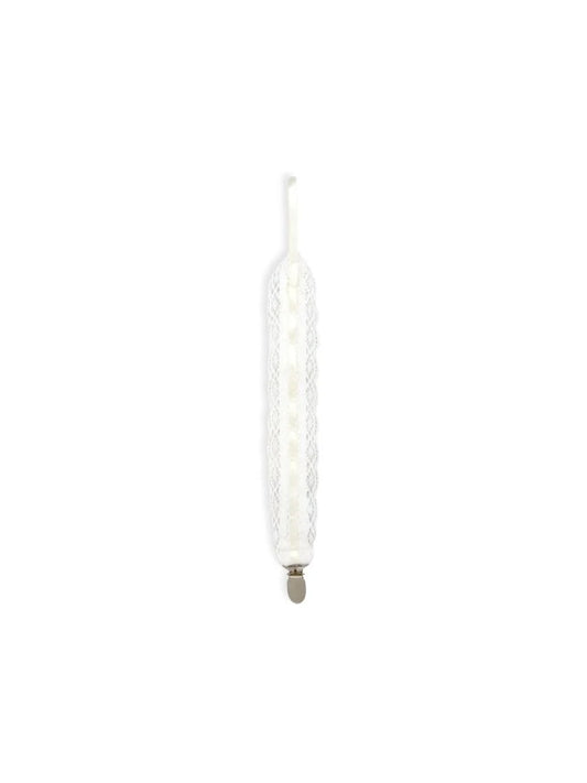 Lullaby Set- Legacy Pacifier Clip Park White and Ecru