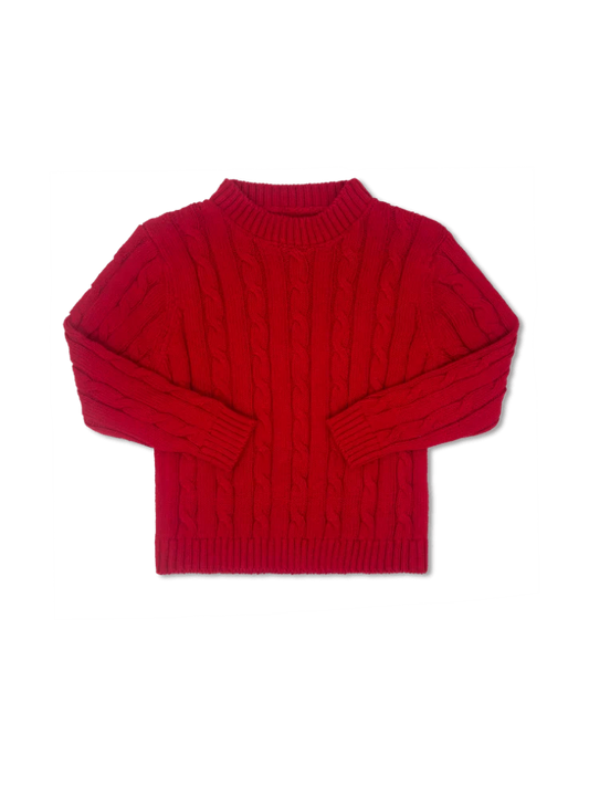 Lullaby Set Cable Knit Sweater - Raleigh Red
