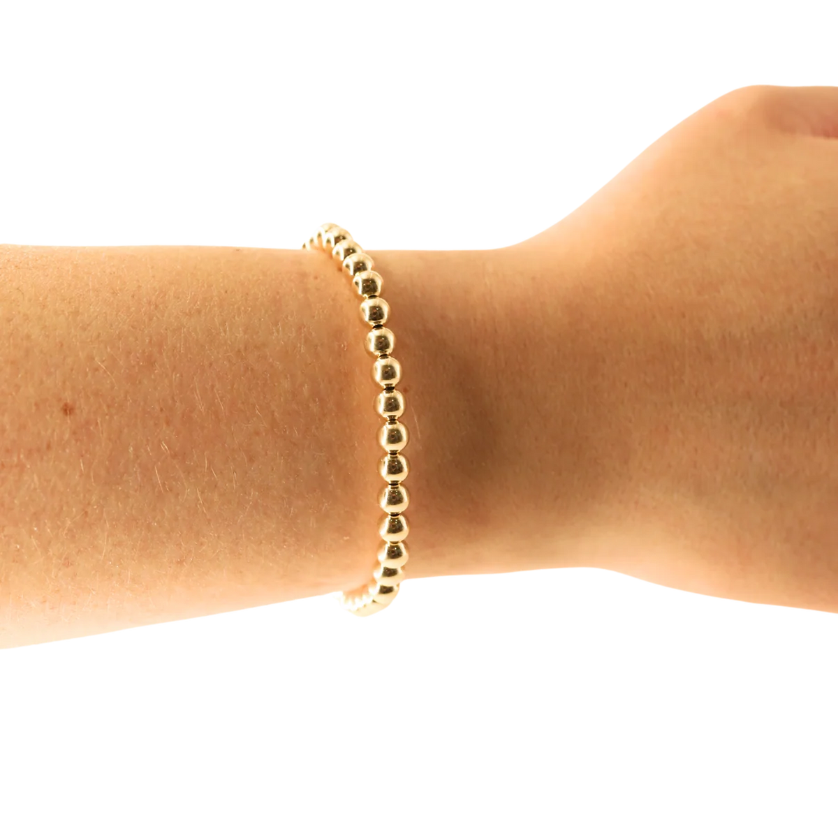 Beaded Blondes 5MM Gold Beaded Bracelet 6.75 inch