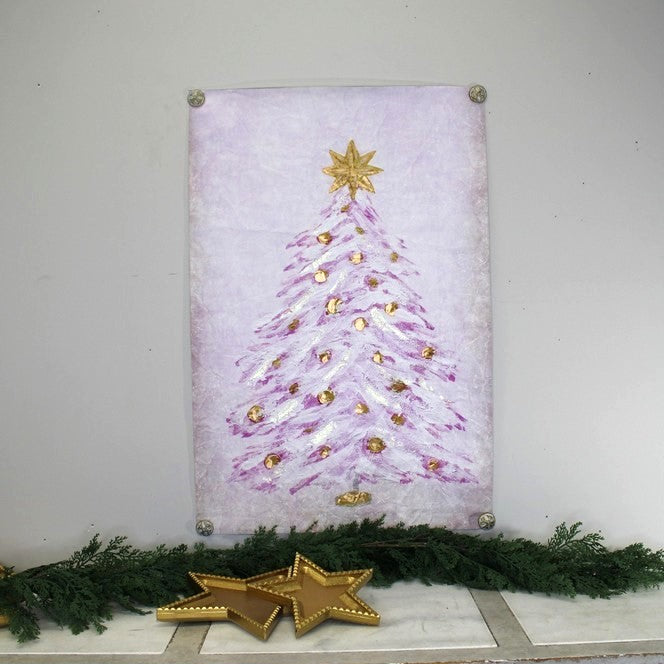 " A Pink Christmas "  Canvas Christmas Tree 24x36" by TradeCie - Persnickety Shop