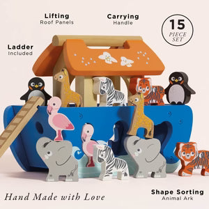 LE TOY VAN Noah's Ark & Animals Shape Sorter - Persnickety Shop