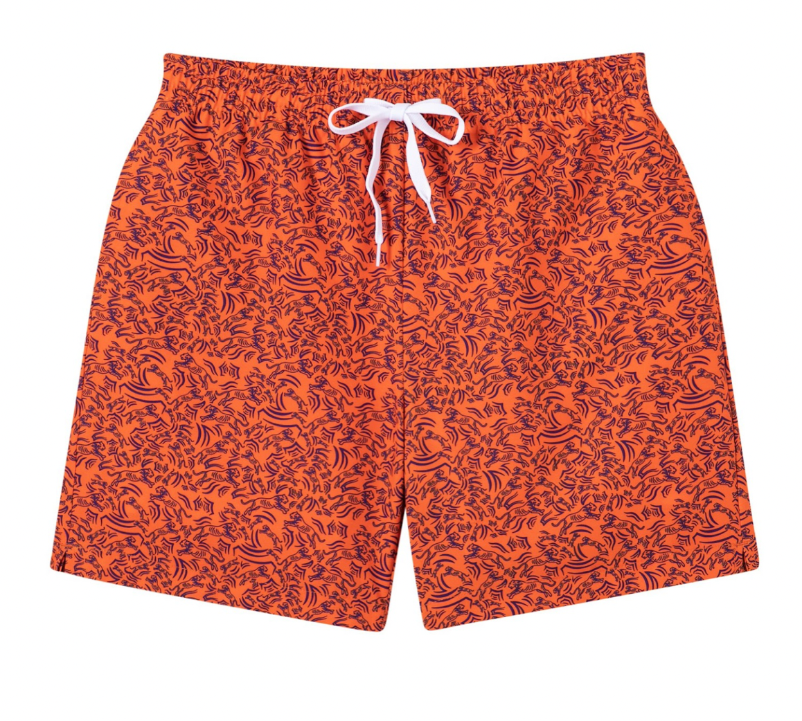Meripex Clemson Orange/Purpe Mini Print Swim - Persnickety Shop