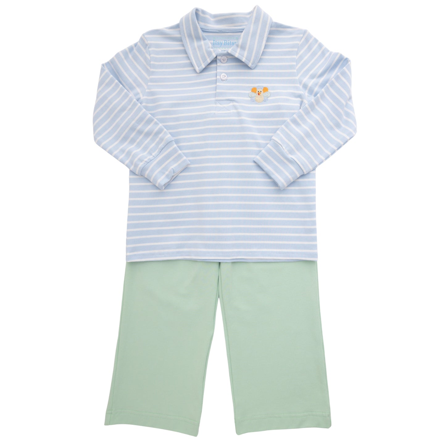 Itsy Bitsy Boys Turkey Polo Pant Set