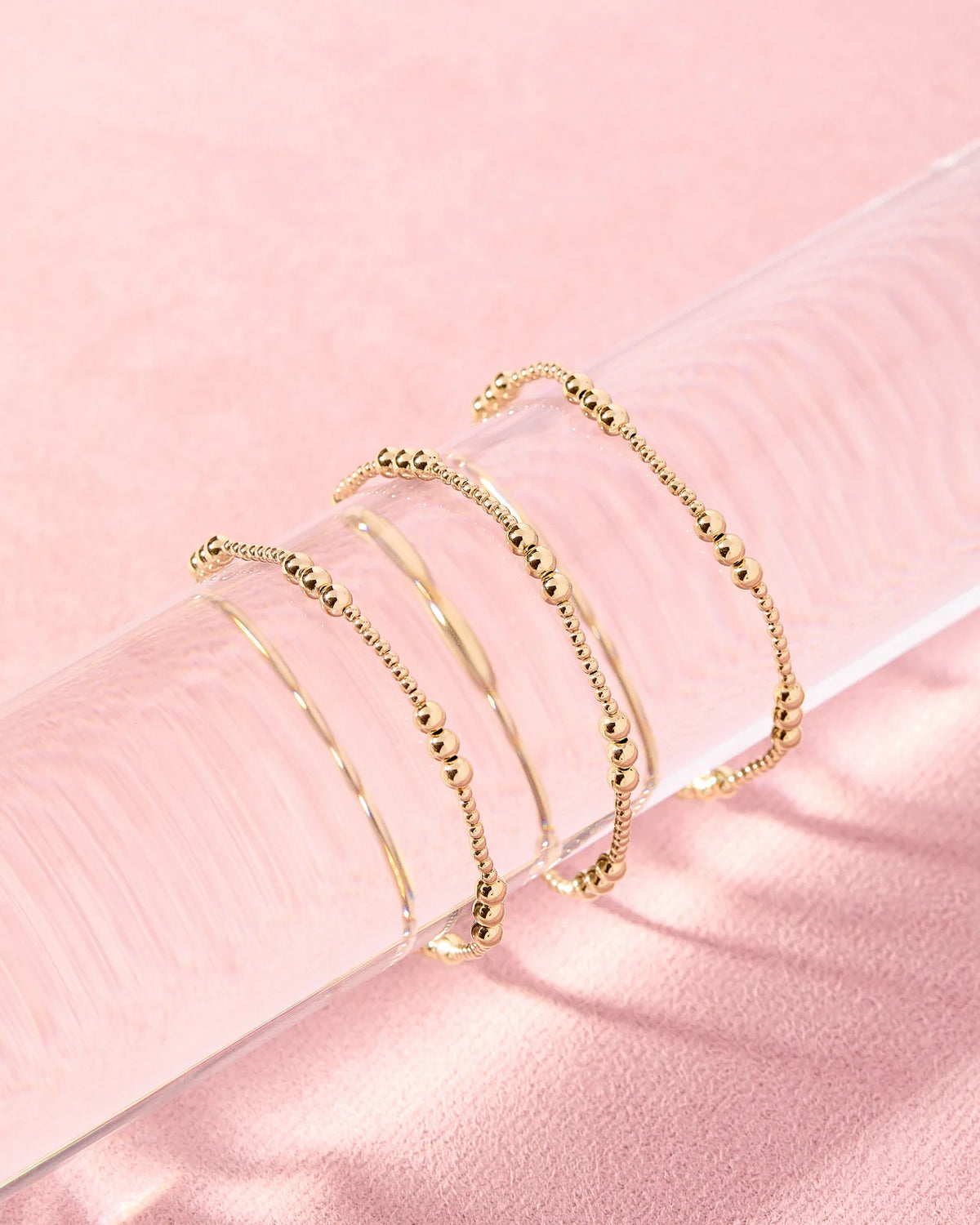 Beaded Blondes ILY Bracelet in Gold 6.75 inch
