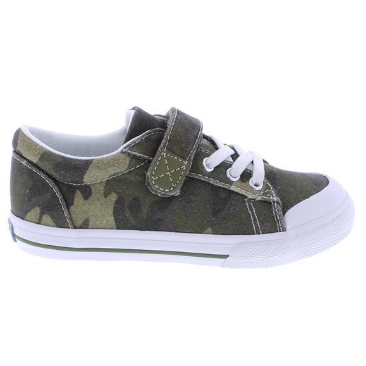 Footmates Jordan Velcro Sneaker- Green Camo