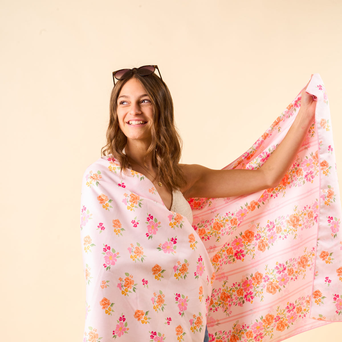 The Darling Effect - Petal Parade Pink XL Quick-Dry Beach Towel - Persnickety Shop