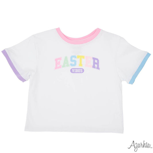 Azarhia Easter Vibes White Multi Ringer Boxy - Persnickety Shop