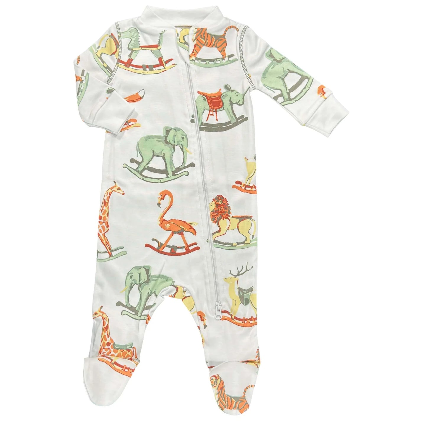 *PRE-ORDER* Heyward House Zipper Footie- Swaying Safari
