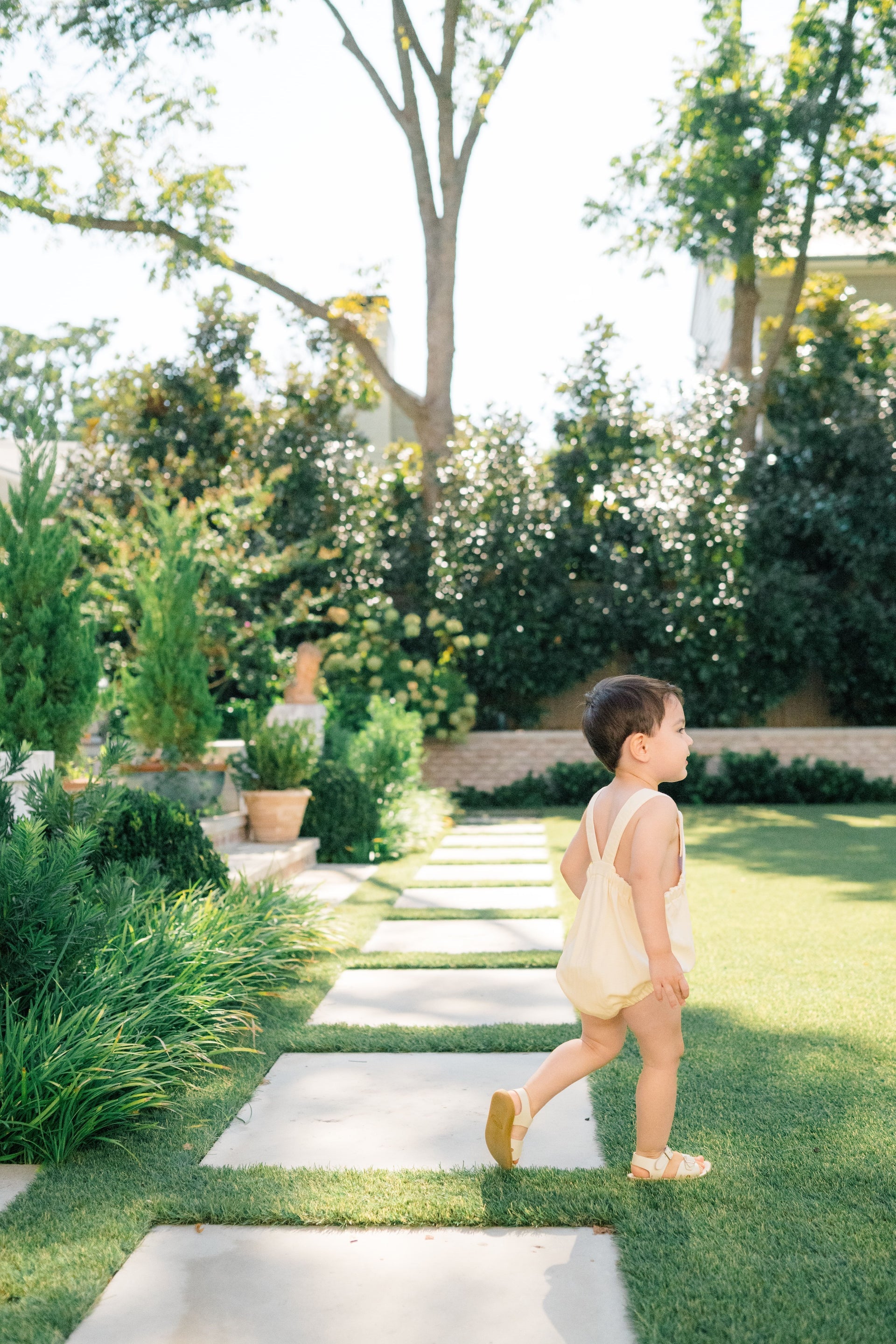 The Proper Peony | Yellow Stripe Boy Bubble - Persnickety Shop