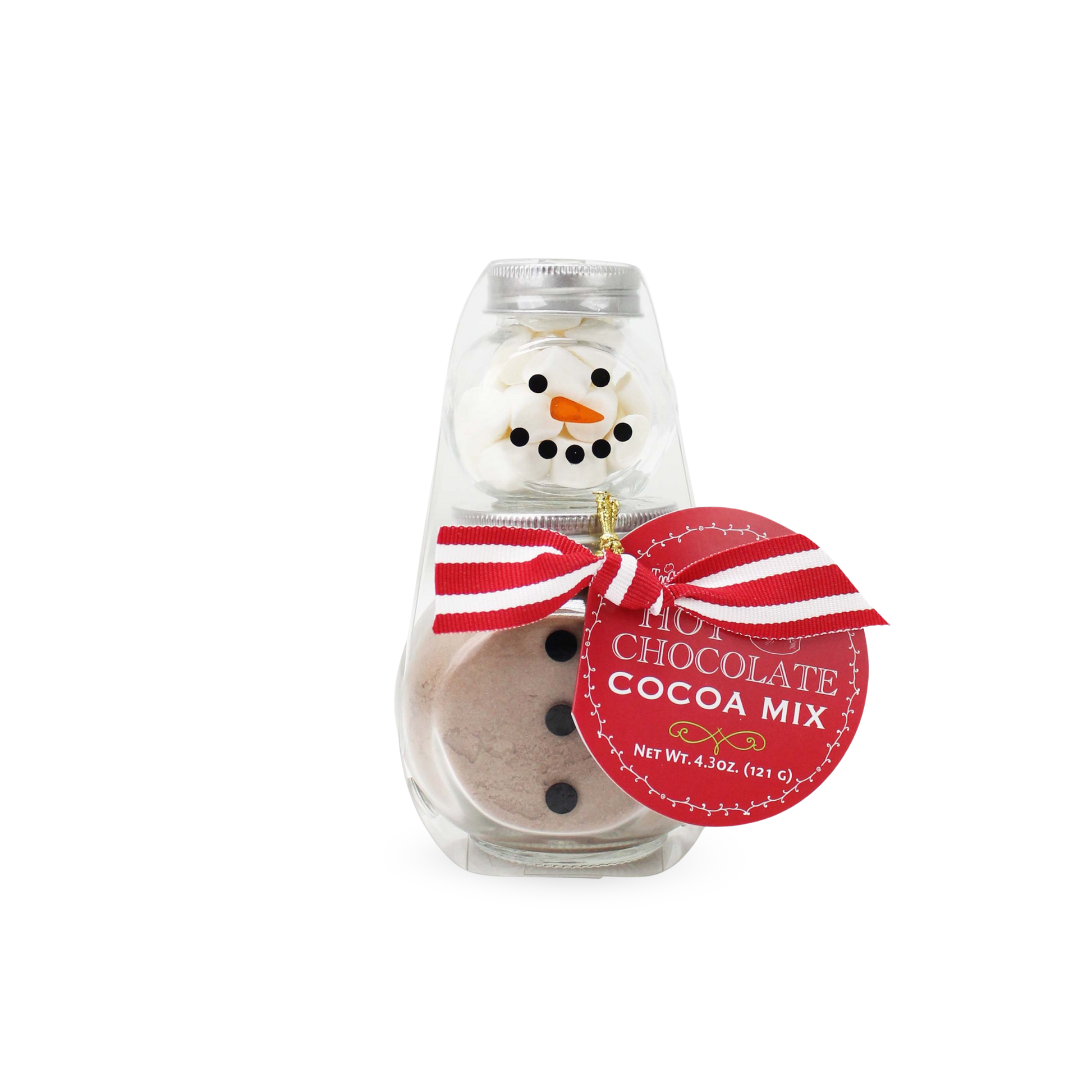 2 Stack Glass Jar - Snowman Cocoa Set: Assorted - 6 of Each - Persnickety Shop
