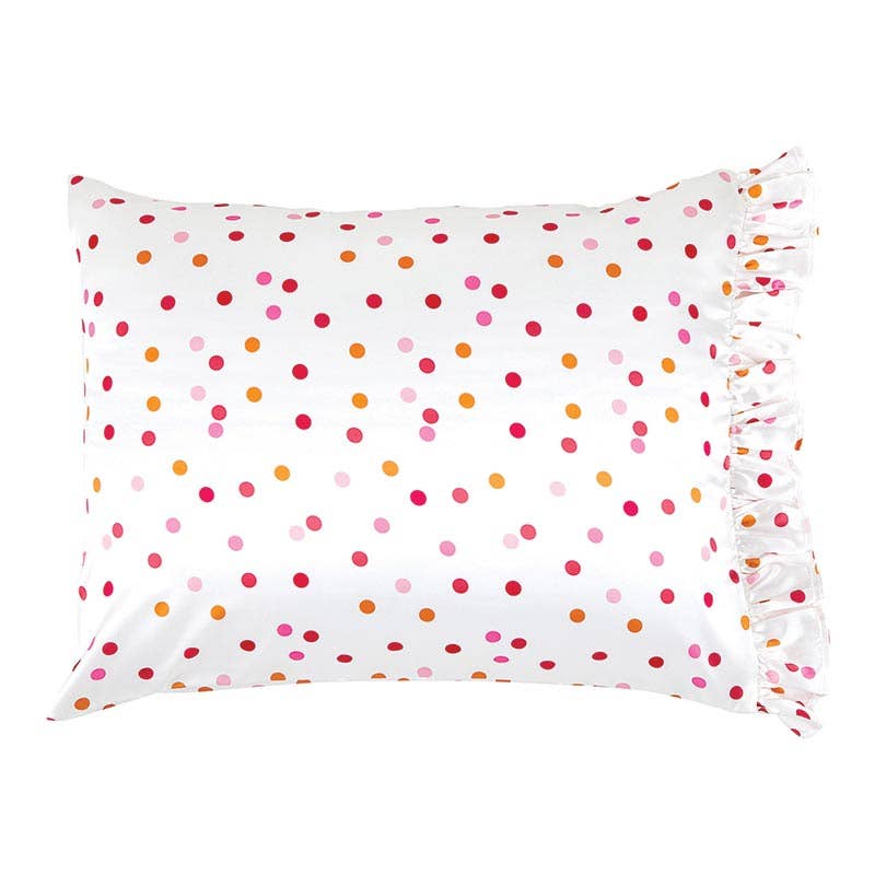 Ruffled Satin Pillowcase - Confetti - Persnickety Shop