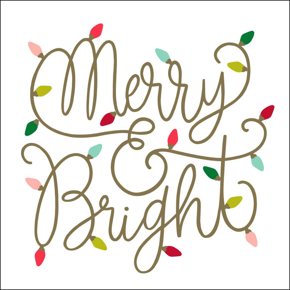 Christmas Cocktail Napkins | Merry and Bright - 20ct: Default Title - Persnickety Shop