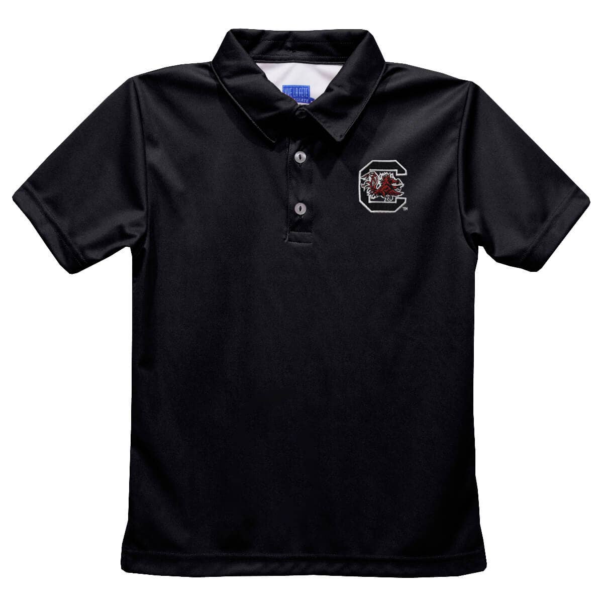 South Carolina Gamecocks Embroidered Black Polo Shirt: XS - Persnickety Shop