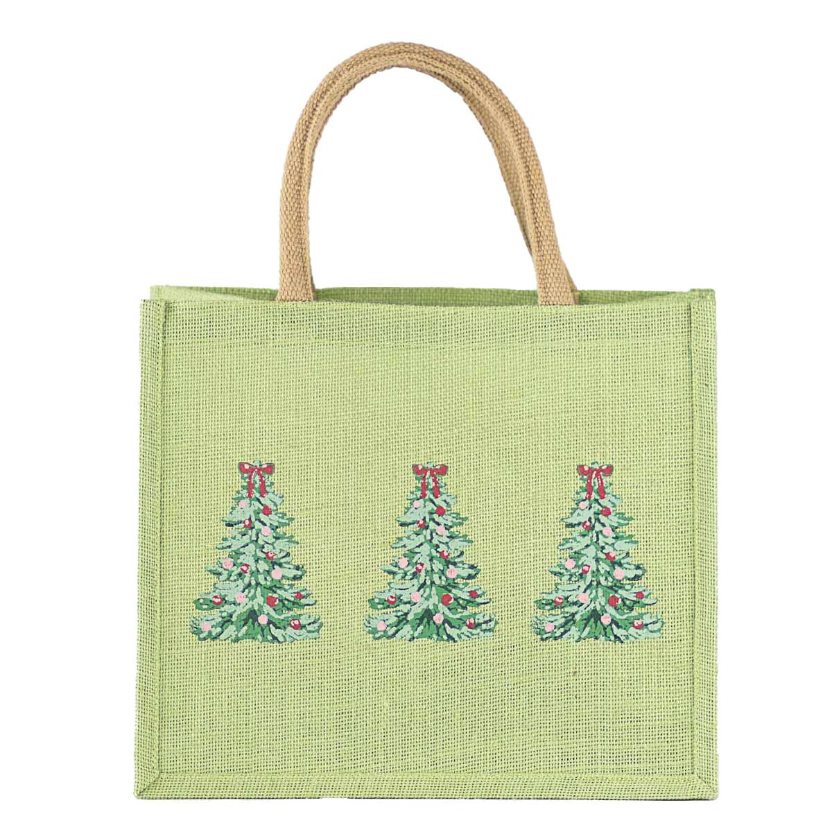 Noelle Tree Trio Gift Tote   Light Green/Multi   12x10x8 - Persnickety Shop