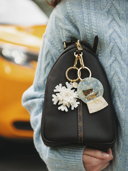 Solar EclipseHand-painted NYC Taxi Snowglobe Bag Charm + Keychain