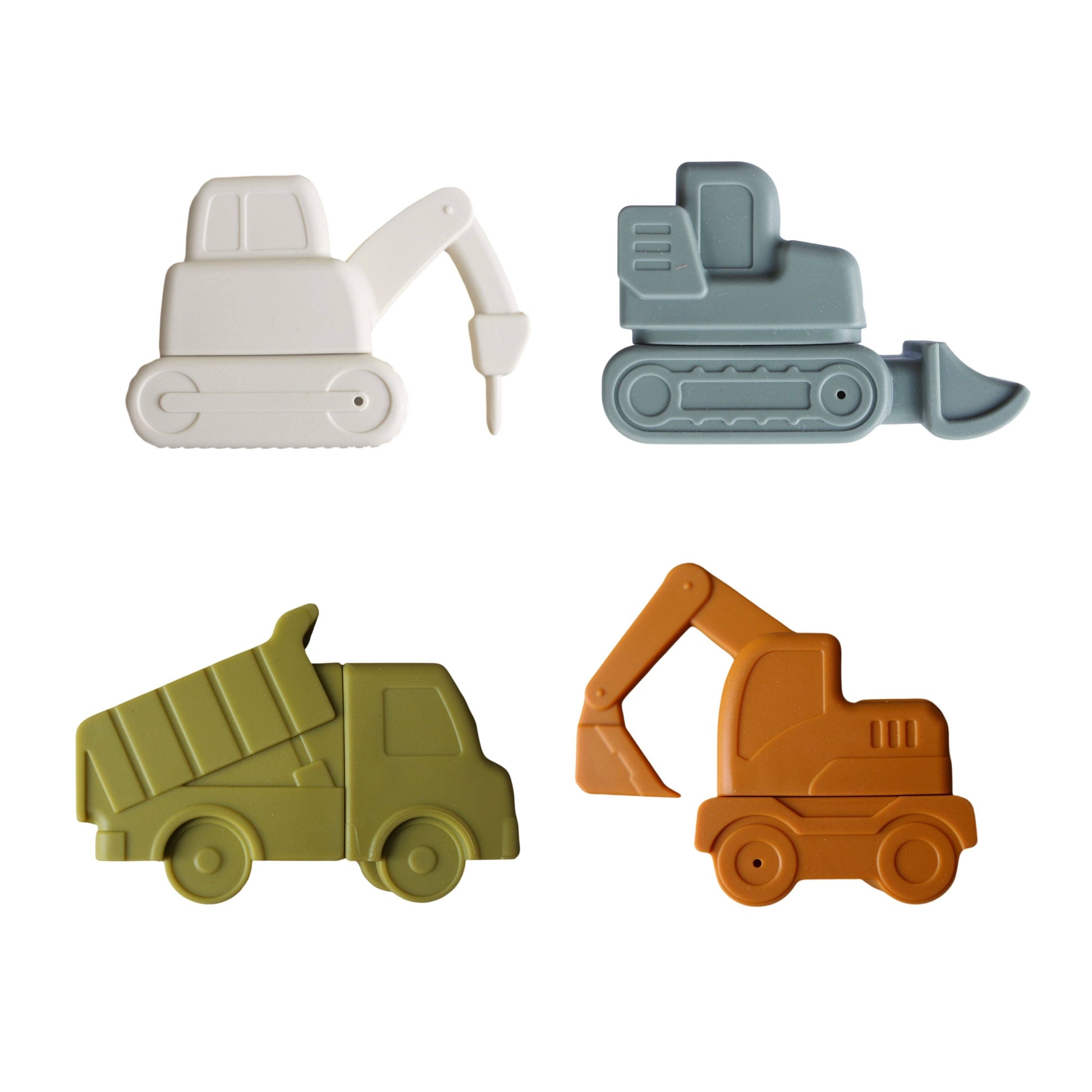 Construction Vehicle Mold Free Silicone Bath Toy Set  - Persnickety Shop