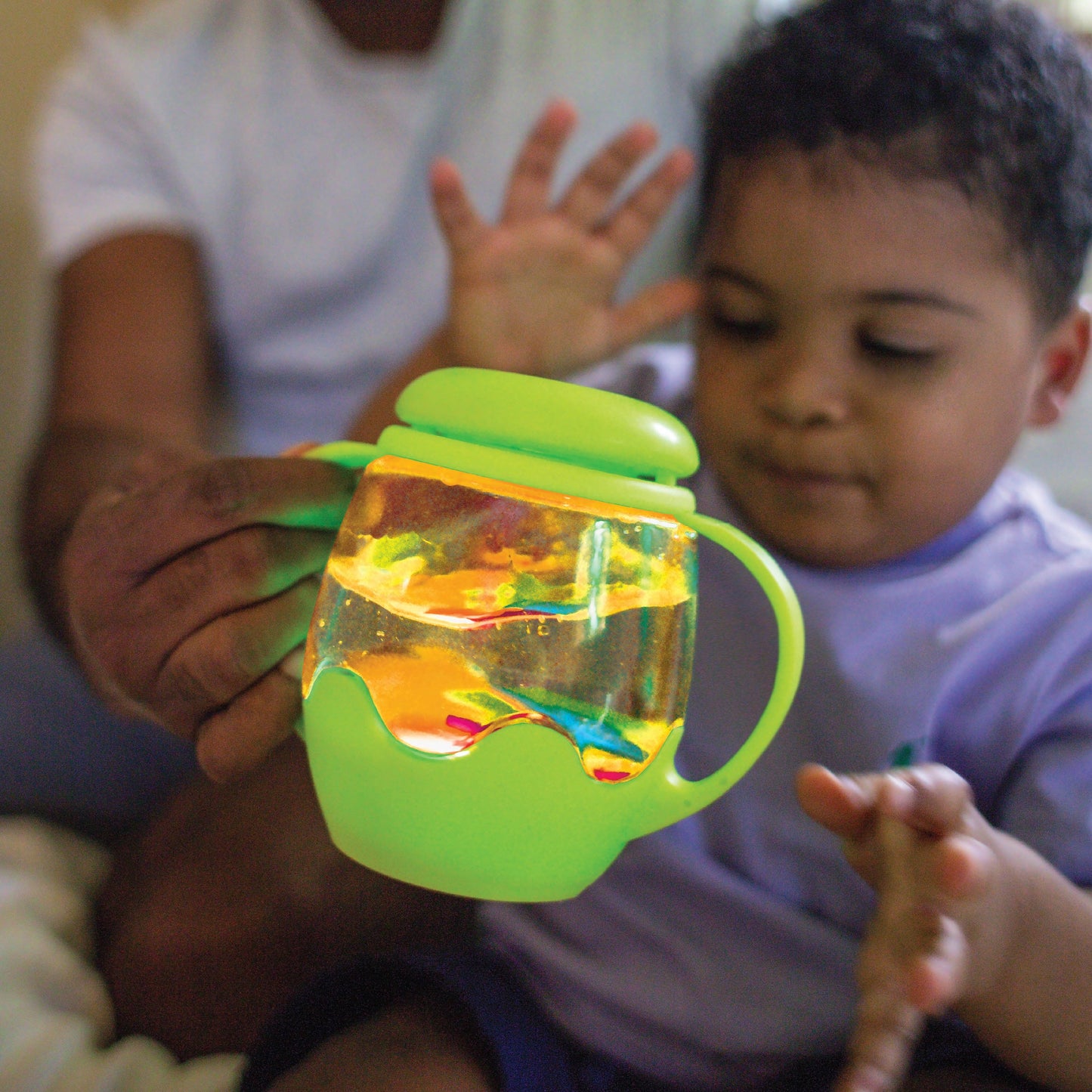 Glo Pals Mini Sensory Jar and Silicone Fun Filler Bundle - Green: EACH