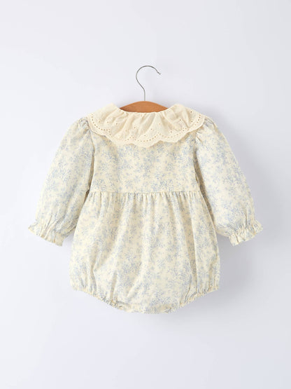 Baby Girl Romper – Vintage Floral Lace Outfit: 6M / Romper - Persnickety Shop