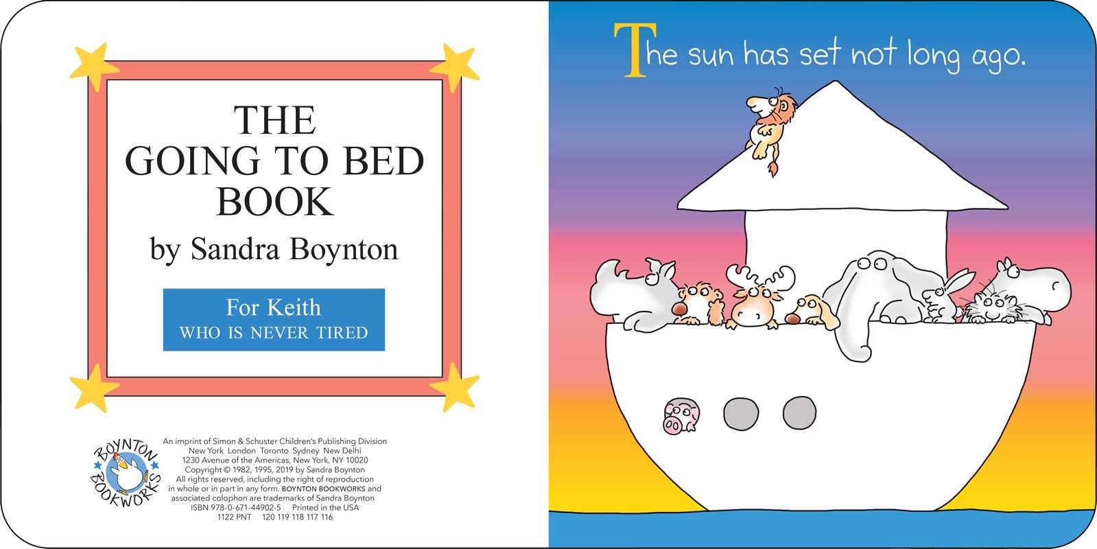 Going to Bed Book by Sandra Boynton: Board Books; 16 pages / English - Persnickety Shop