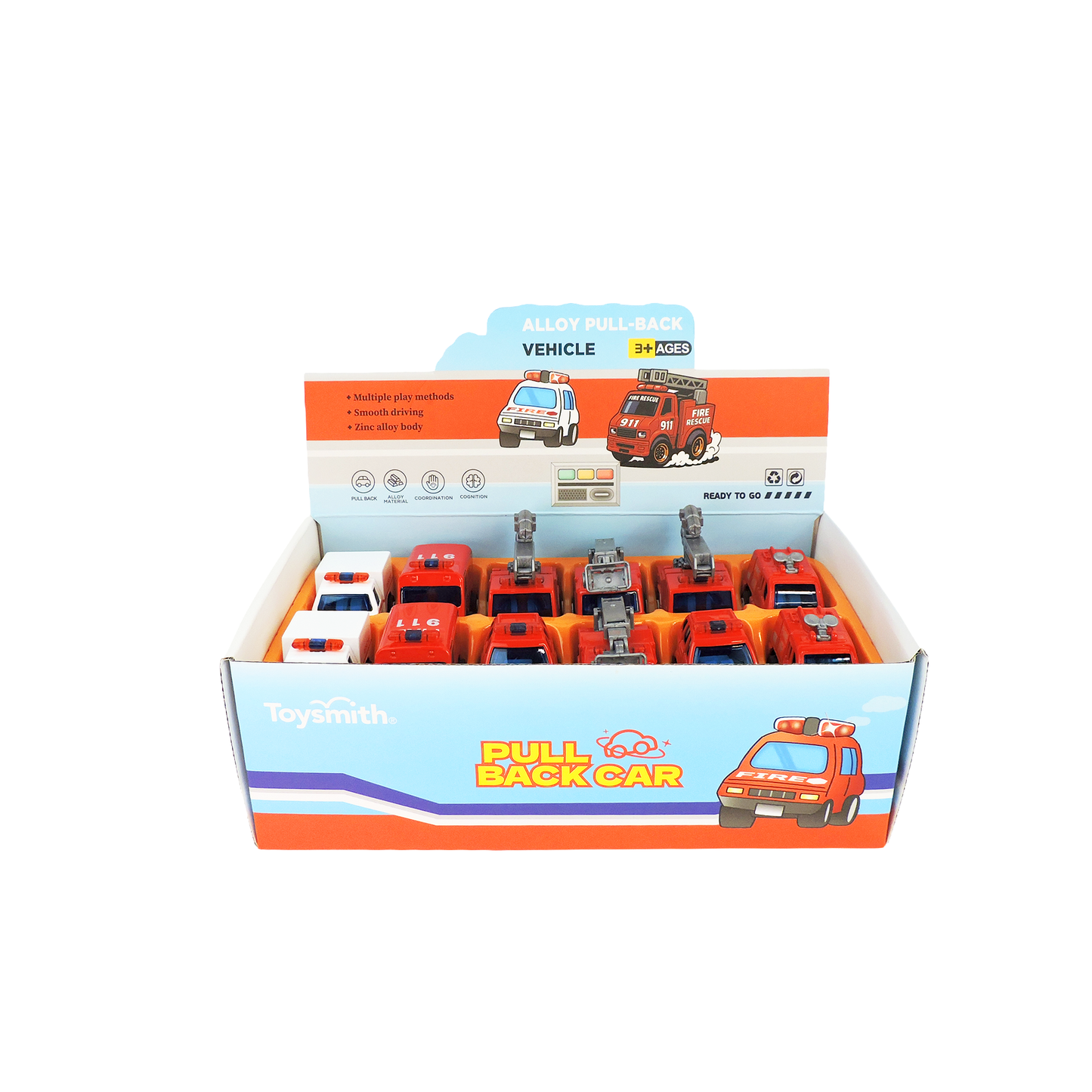 Rollin’ Medium Diecast Pull-Back Rescue Vehicle