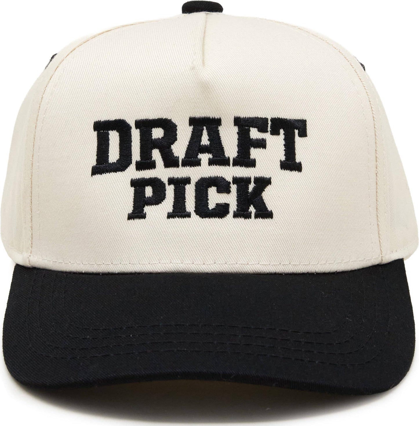 Kid/Baby 2-Tone Cap: Draft Pick - Black/Beige: Toddler (12-24 Months)