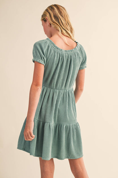 TWEEN KIDS GIRLS PUFF SLV TIERED DRESS (7-12): 8 - Persnickety Shop