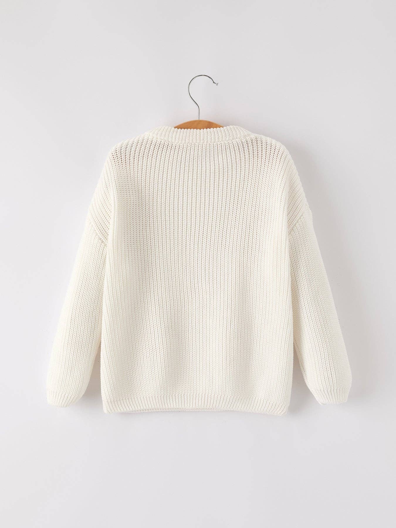 Fall/Winter Christmas Girls Bow Sequins Pullover Sweater: 8/9Y - Persnickety Shop