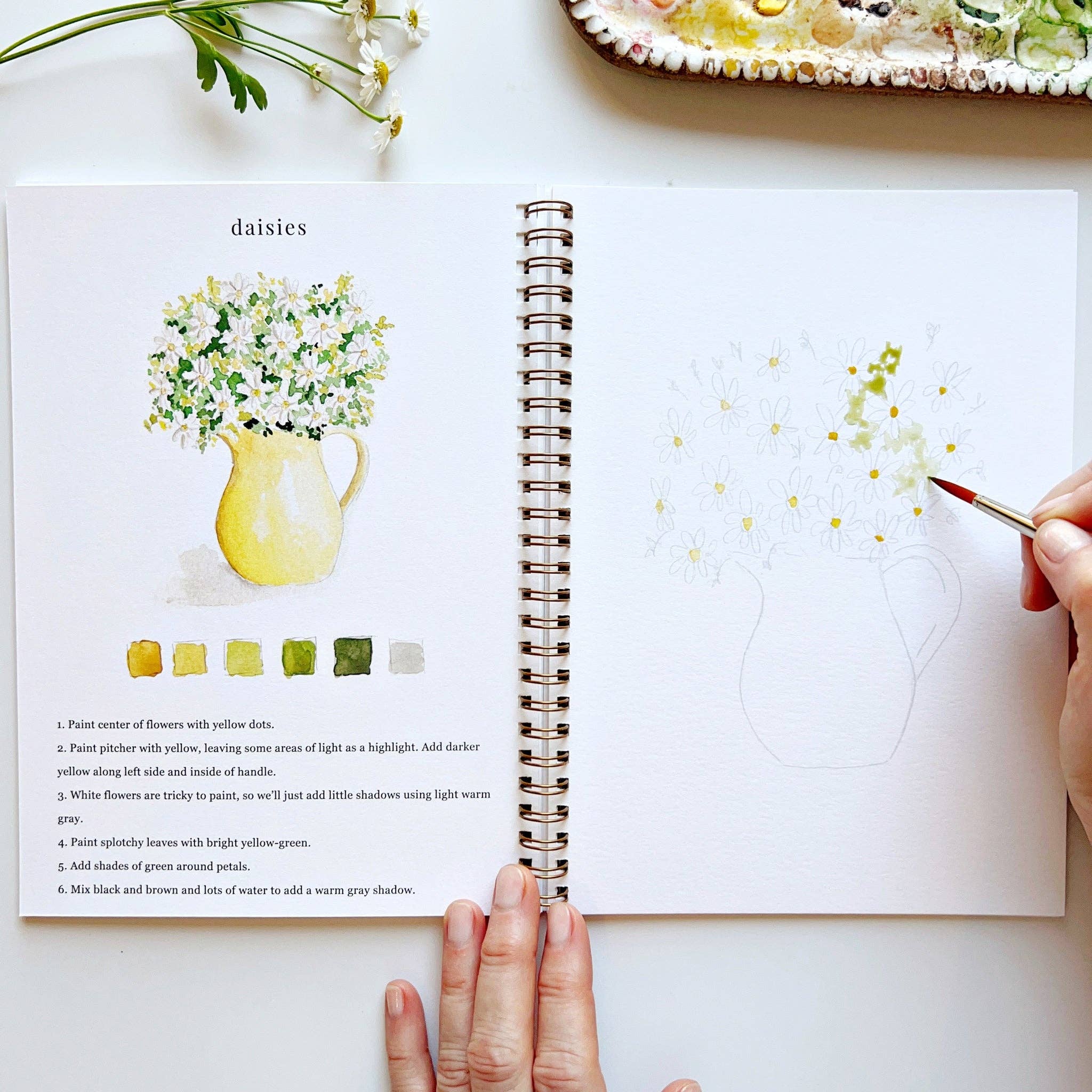 Flowers watercolor workbook - Persnickety Shop