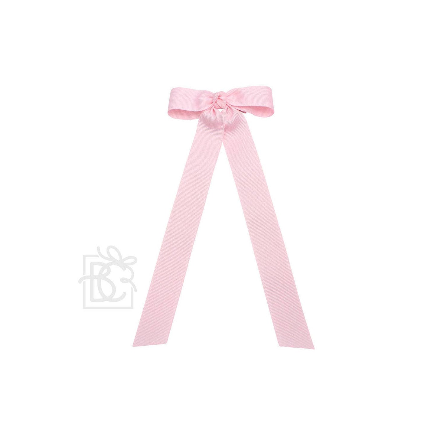 FLAT BOW W/ 7" STREAMERS ON ALLIGATOR CLIP: 3.5" W/ 7" Streamers / RED - Persnickety Shop