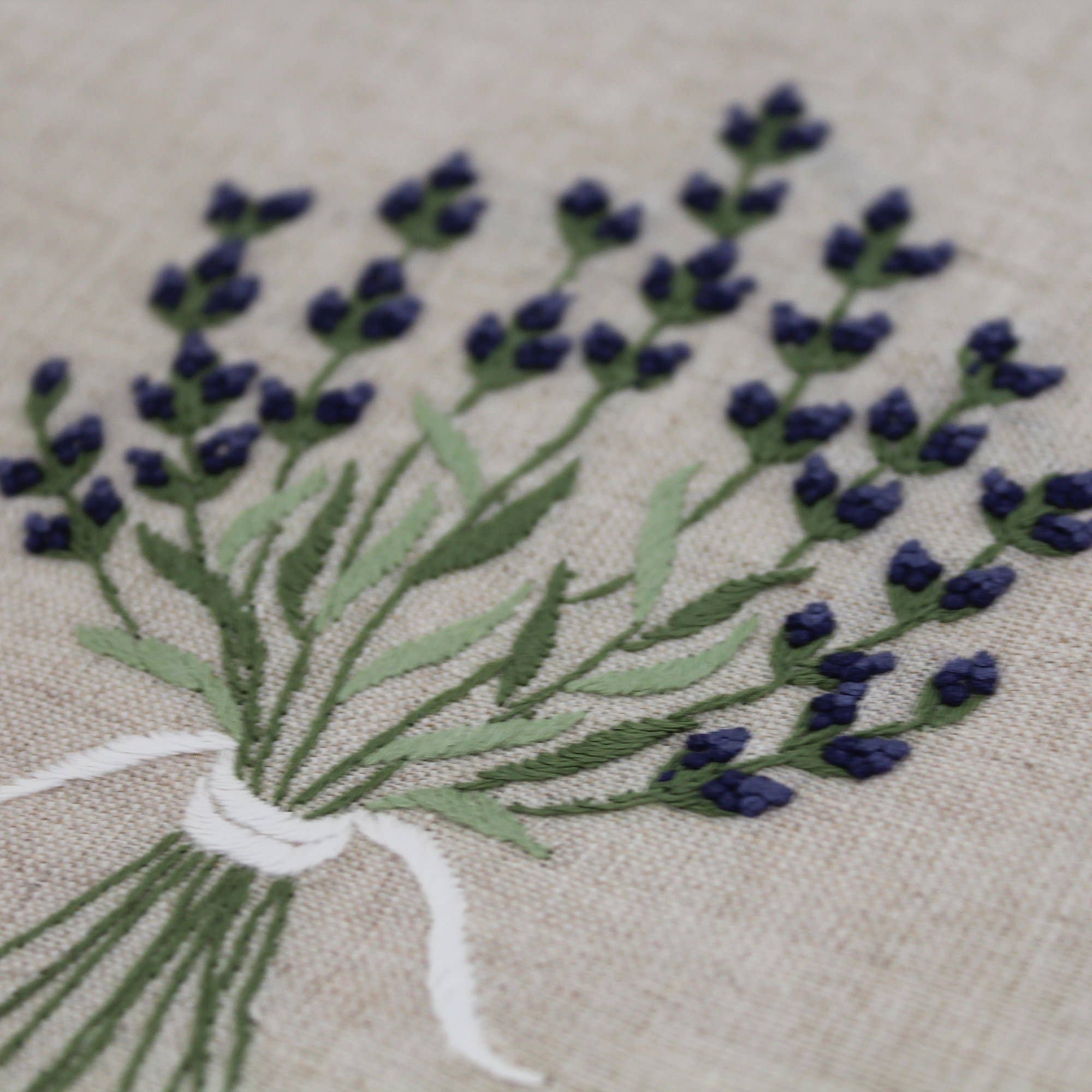 Lavender Linen Guest Towel Natural - Persnickety Shop