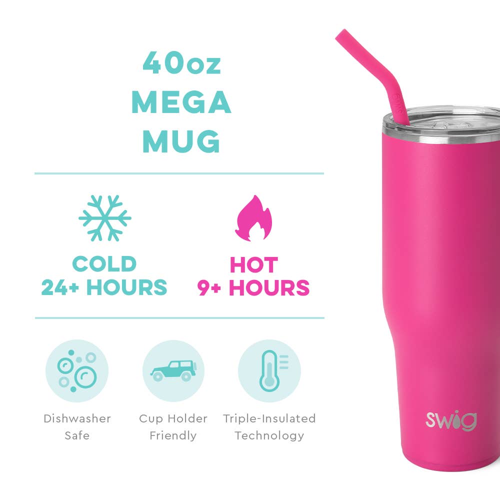 SWIG Hot Pink Mega Mug (40oz) - Persnickety Shop