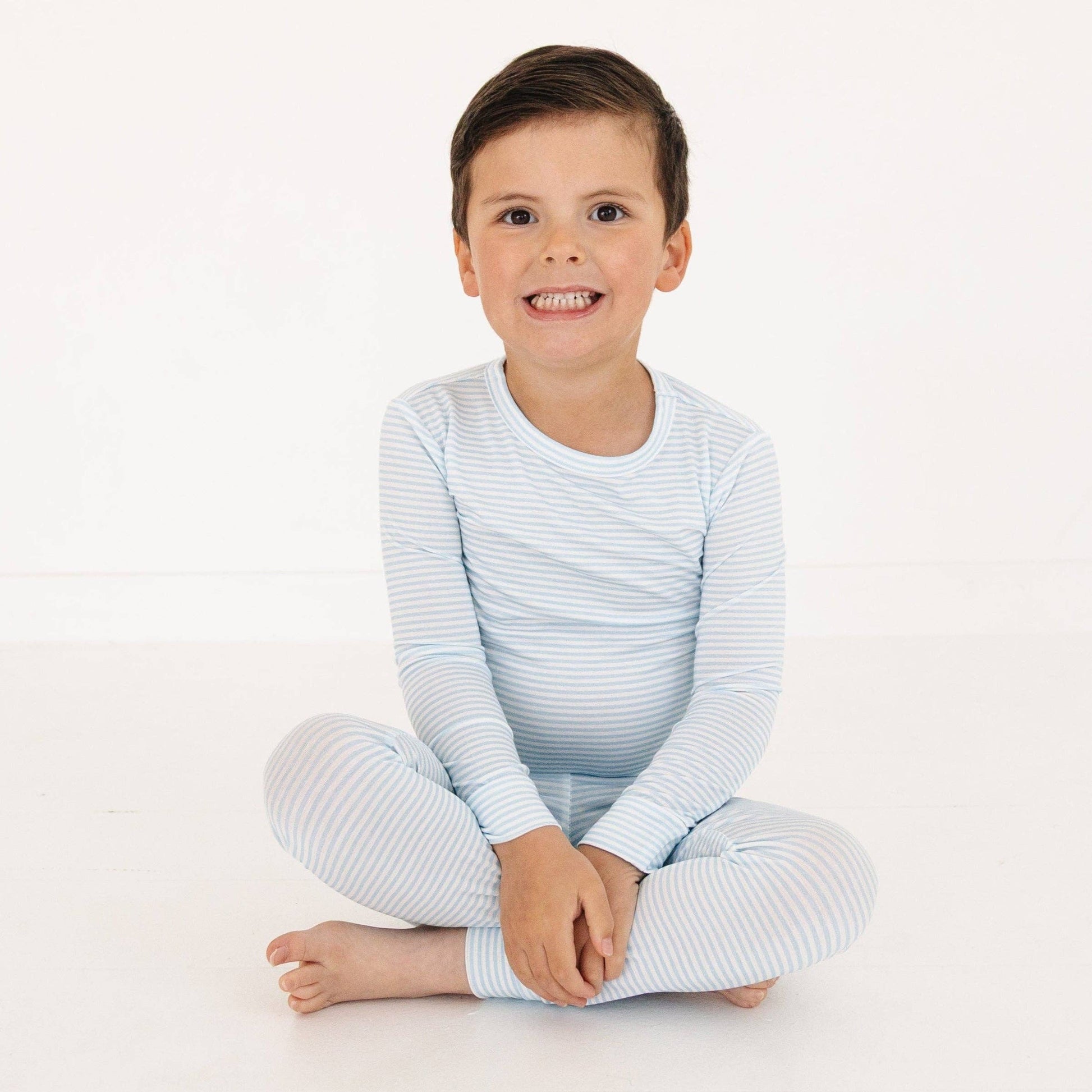 Seaside Stripe Bamboo Toddler Pajama Set: 2T - Persnickety Shop