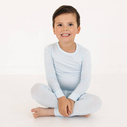 Seaside Stripe Bamboo Toddler Pajama Set: 2T - Persnickety Shop
