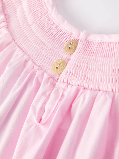 Smocked Pink Bow Dress - Persnickety Shop