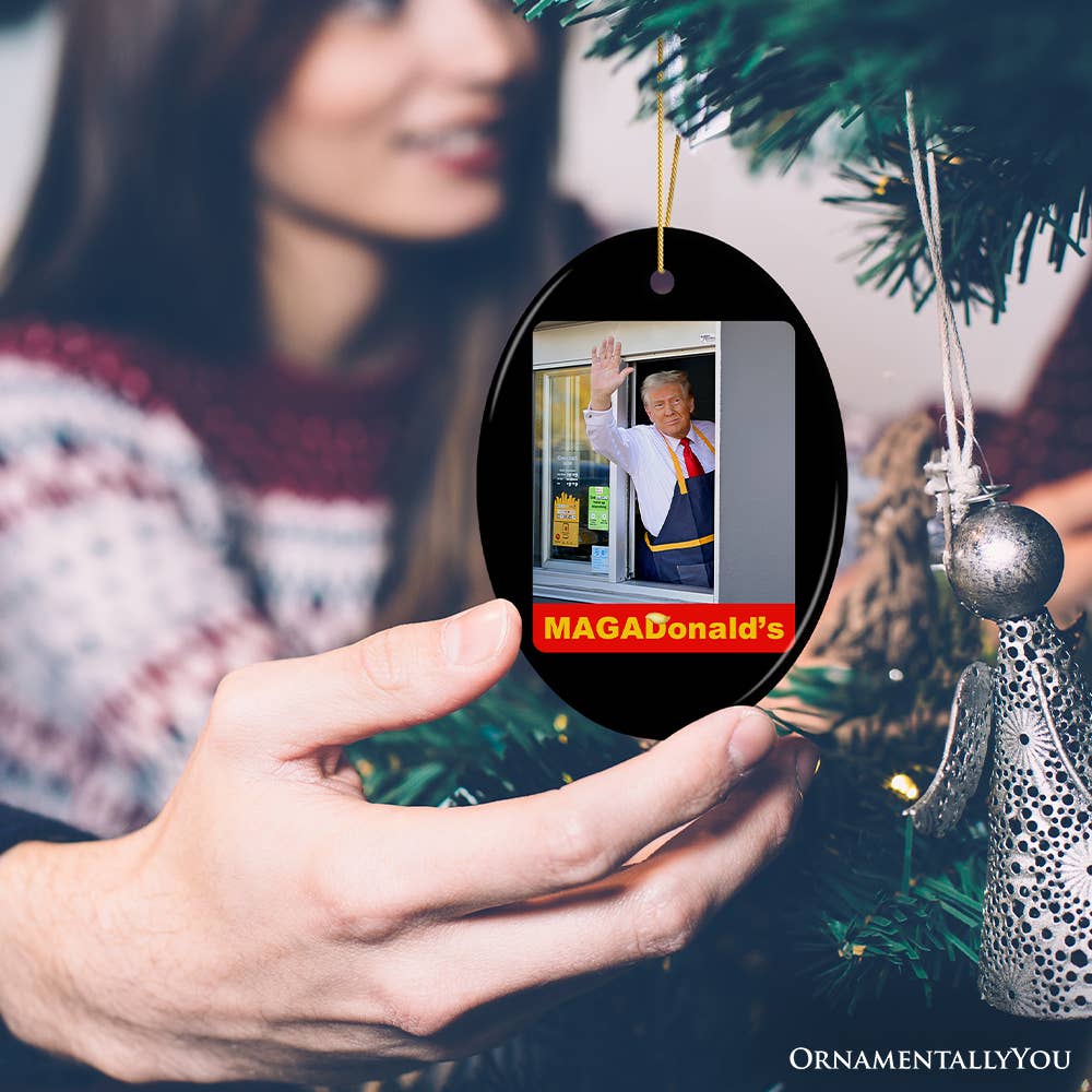 MAGADonald's Trump Ornament, Unique Political Humor Gift - Persnickety Shop